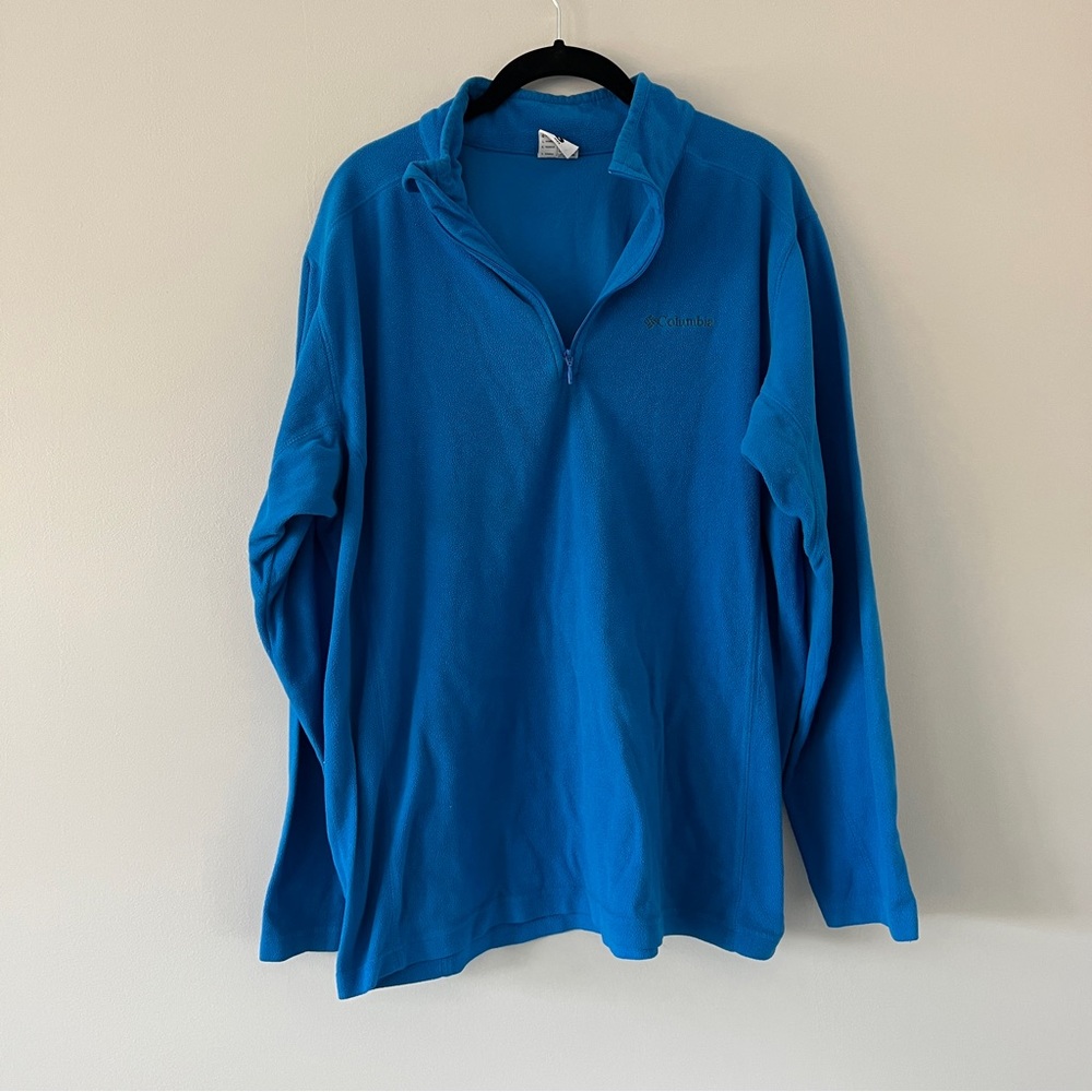 Men's Columbia Quarter Zip Blue Fleece